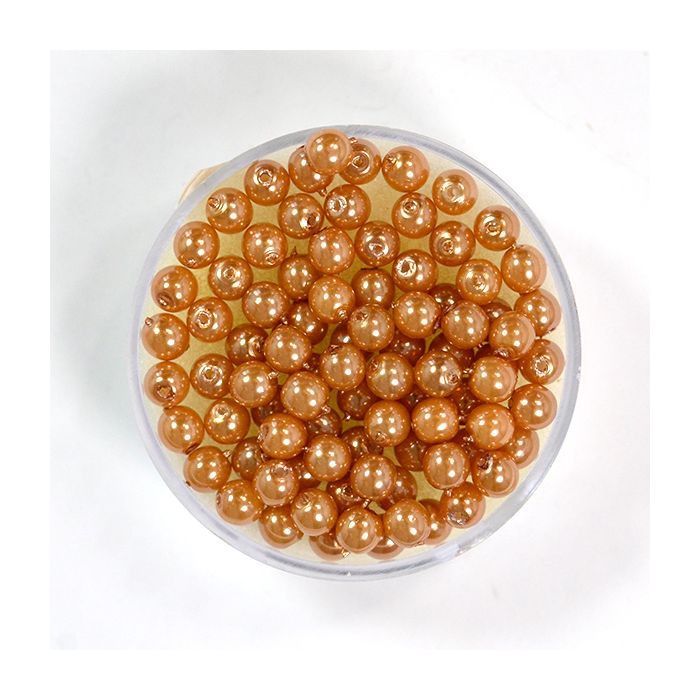 Wachs-Glasperle Top Qualität beige 4 mm Lochgröße 0,8 mm 85 St 0785-04374 4016490846574  