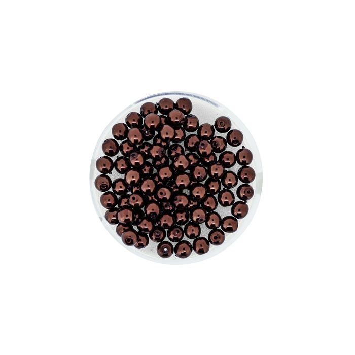 Wachs-Glasperle Top Qualität braun 4 mm Lochgröße 0,8 mm 85 St 0785-04414 4016490846611  