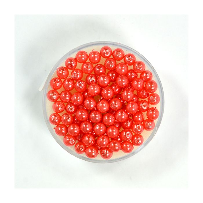 Wachs-Glasperle Top Qualität lachs 4 mm Lochgröße 0,8 mm 85 St 0785-04474 4016490846215  