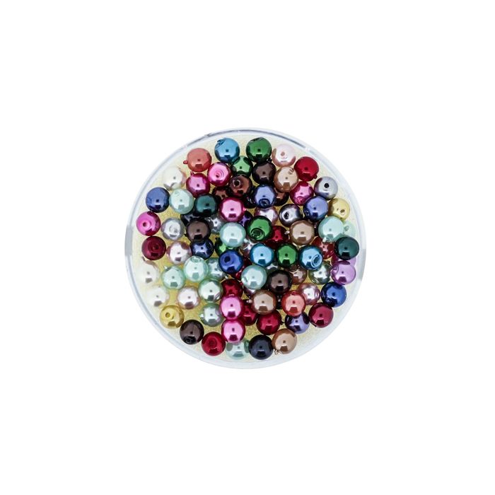 Wachs-Glasperle Top Qualität mix 4 mm Lochgröße 0,8 mm, Bild 2 von 3