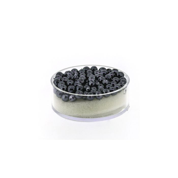 Wachs-Glasperle Top Qualität anthrazit 4 mm Lochgröße 0,8 mm, Bild 1 von 3