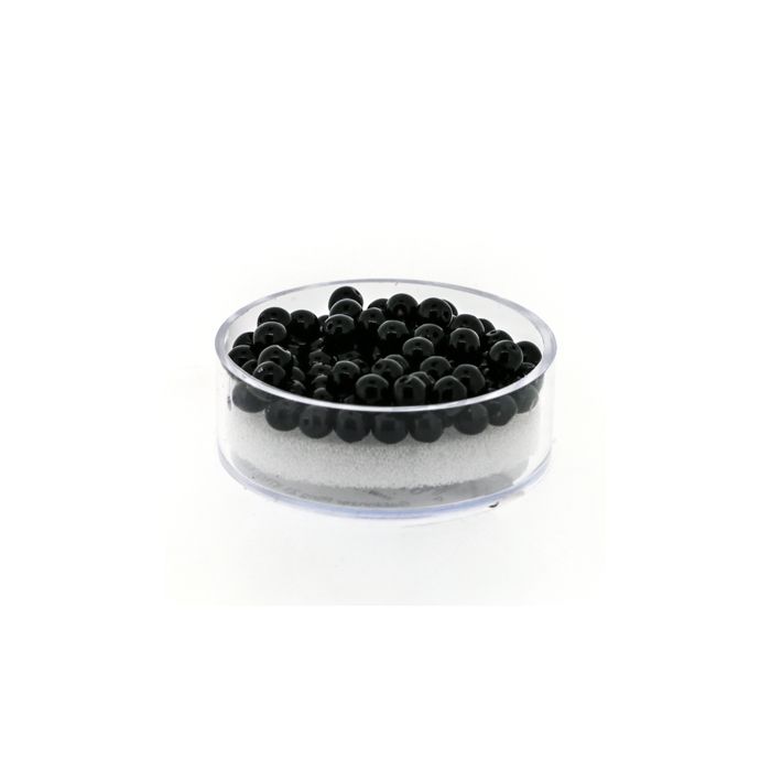 Wachs-Glasperle Top Qualität schwarz 4 mm Lochgröße 0,8 mm 85 St 0785-04534 4016490846697  