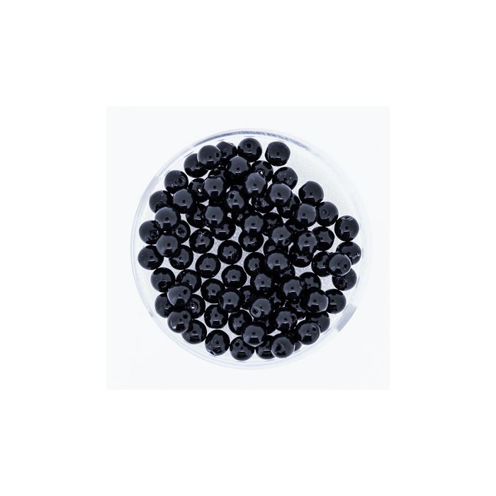 Wachs-Glasperle Top Qualität schwarz 4 mm Lochgröße 0,8 mm 85 St 0785-04534 4016490846697  