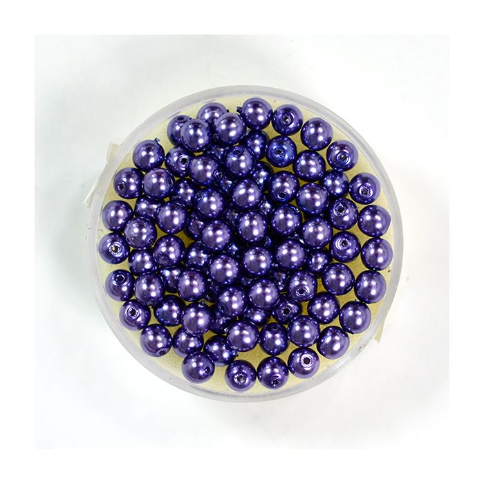 Wachs-Glasperle Top Qualität blau 4 mm Lochgröße 0,8 mm 85 St 0785-04584 4016490846437  