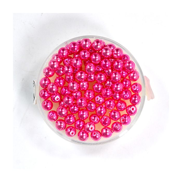 Wachs-Glasperle Top Qualität pink 4 mm Lochgröße 0,8 mm 85 St 0785-04594 4016490766124  