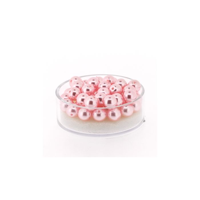 Wachs-Glasperle Top Qualität rosa 6 mm Lochgröße 0,8 mm, Bild 1 von 3