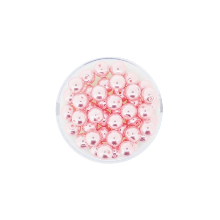 Wachs-Glasperle Top Qualität rosa 6 mm Lochgröße 0,8 mm, Bild 2 von 3