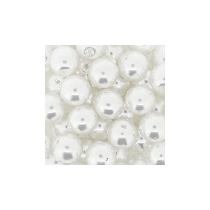 Wachs-Glasperle Top Qualität weiß 6 mm Lochgröße 0,8 mm, Bild 3 von 3