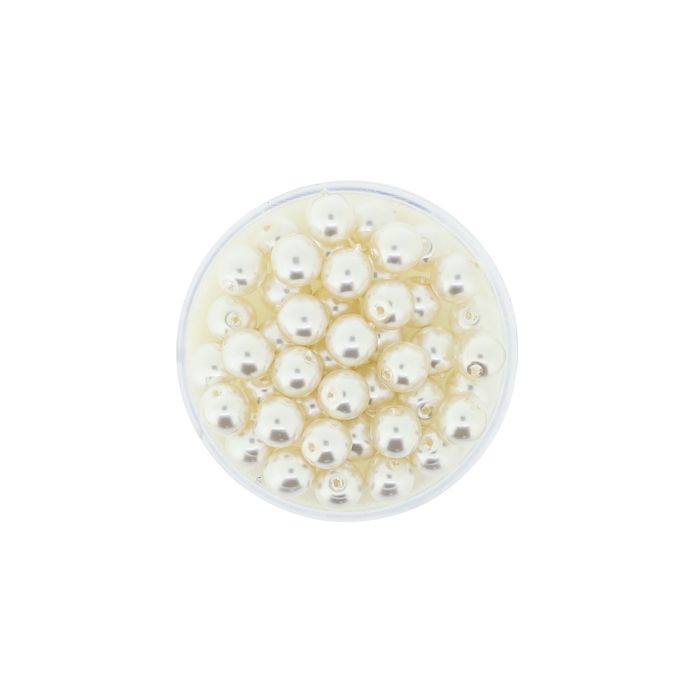 Wachs-Glasperle Top Qualität kultur 6 mm Lochgröße 0,8 mm 45 St 0785-06324 4016490846758  