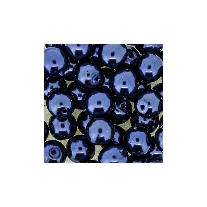 Wachs-Glasperlen 6 mm Dunkelblau – Dose 45 Stück, Bild 3 von 3