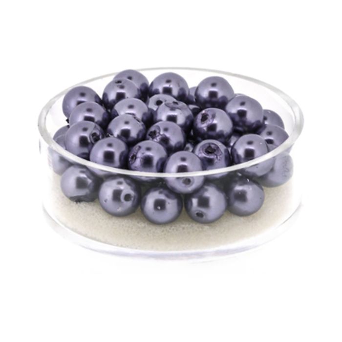 Wachs-Glasperlen 6 mm Lila – Dose 45 Stück, Bild 1 von 3