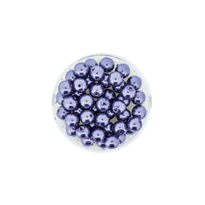 Wachs-Glasperlen 6 mm Lila – Dose 45 Stück, Bild 2 von 3