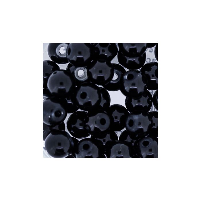 Wachs-Glasperle Top Qualität schwarz 6 mm Lochgröße 0,8 mm, Bild 3 von 3