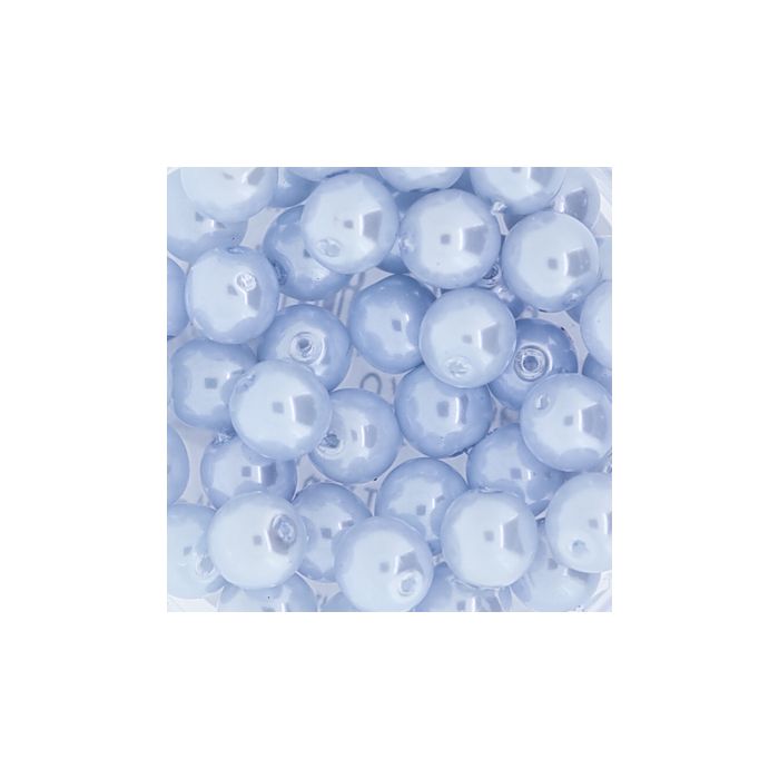 Wachs-Glasperle Top Qualität eisblau 6 mm Lochgröße 0,8 mm 45 St 0785-06574 4016490850519  