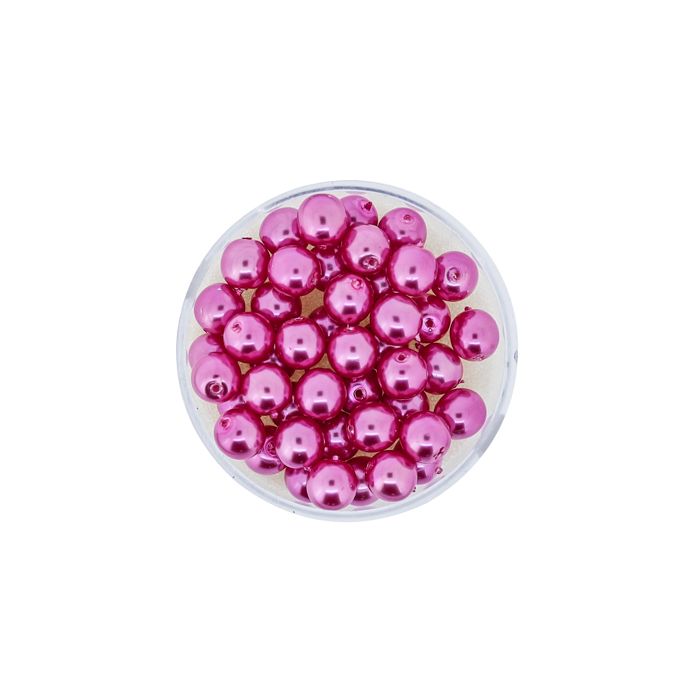Wachs-Glasperlen 6 mm Pink – Dose 45 Stück, Bild 2 von 3