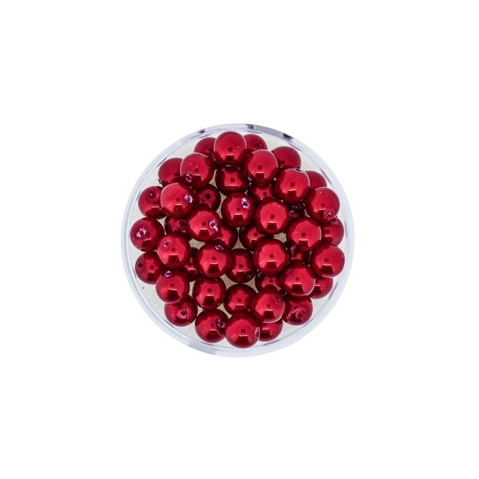 Wachs-Glasperle Top Qualität hellrot 6 mm Lochgröße 0,8 mm 45 St 0785-06764 4016490846871  