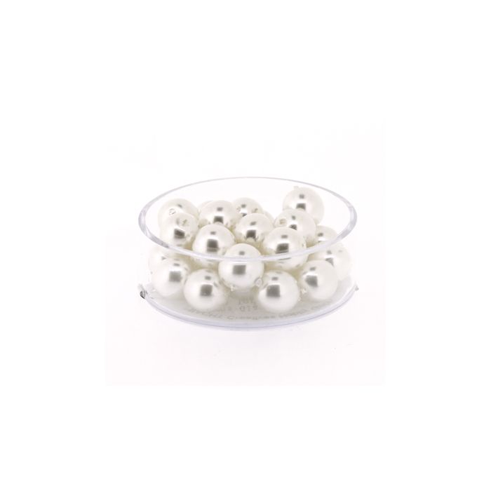 Wachs-Glasperle Top Qualität weiß 8 mm Lochgröße 0,8 mm, Bild 1 von 3