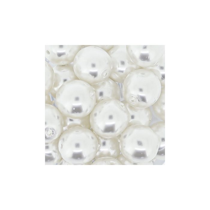 Wachs-Glasperle Top Qualität weiß 8 mm Lochgröße 0,8 mm, Bild 3 von 3
