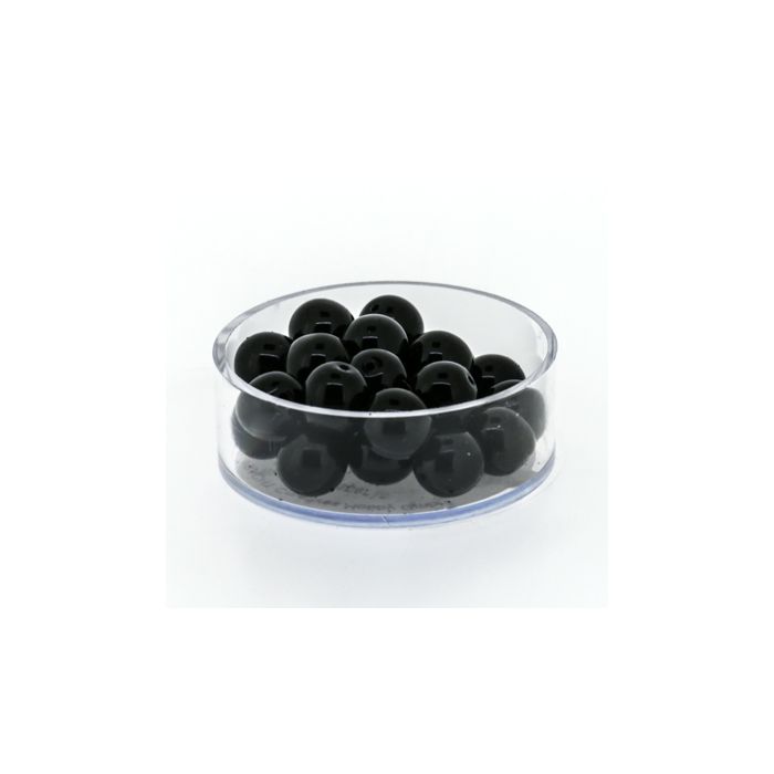 Wachs-Glasperle Top Qualität schwarz 8 mm Lochgröße 0,8 mm, Bild 1 von 3
