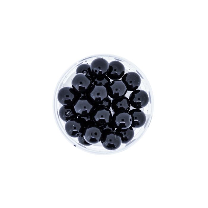 Wachs-Glasperle Top Qualität schwarz 8 mm Lochgröße 0,8 mm, Bild 2 von 3
