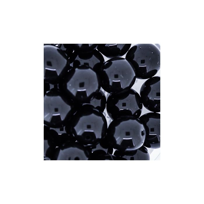 Wachs-Glasperle Top Qualität schwarz 8 mm Lochgröße 0,8 mm, Bild 3 von 3
