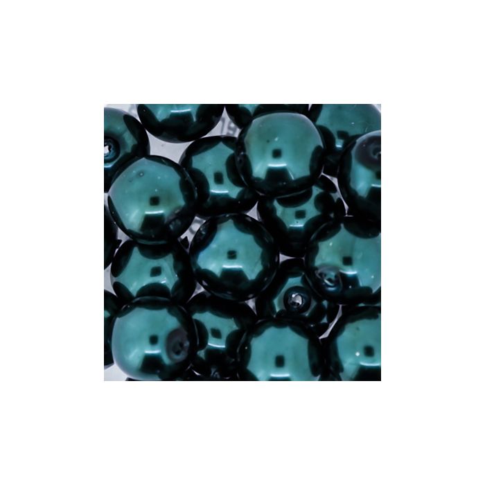 Wachs-Glasperlen 8 mm Tannengrün – Dose 25 Stück, Bild 3 von 3