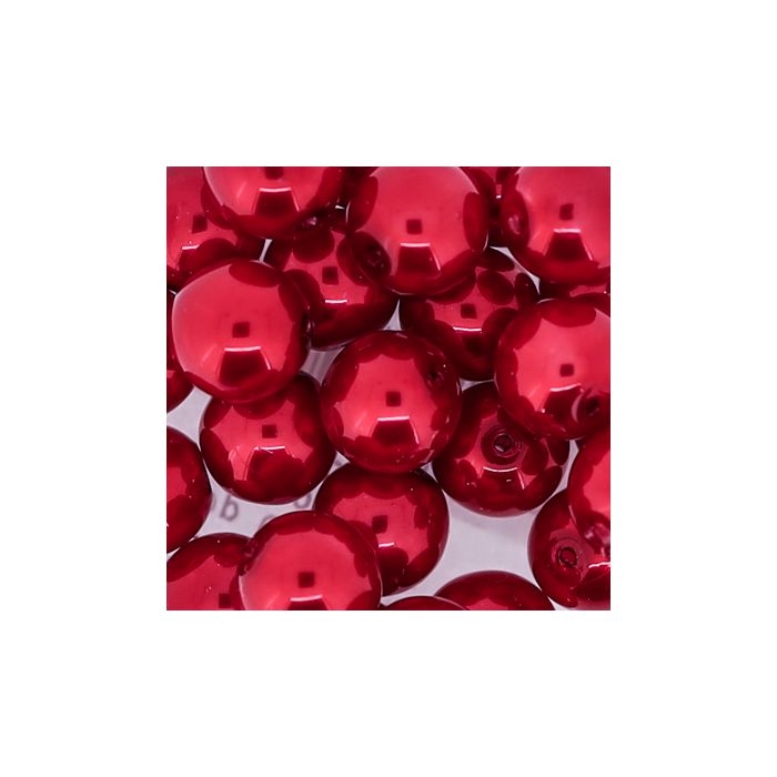 Wachs-Glasperlen 8 mm Hellrot – Dose 25 Stück, Bild 3 von 3
