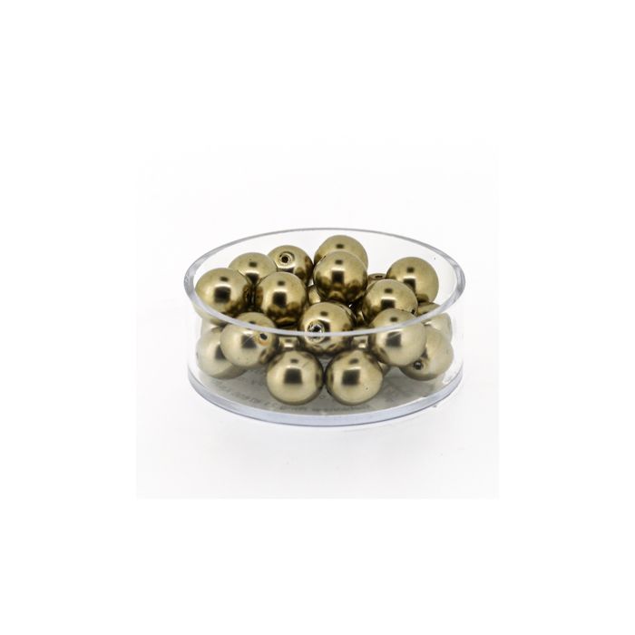 Wachs-Glasperle Top Qualität goldbraun 8 mm Lochgröße 0,8 mm 25 St 0785-08934 4016490851288  