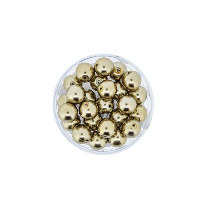 Wachs-Glasperle Top Qualität goldbraun 8 mm Lochgröße 0,8 mm 25 St 0785-08934 4016490851288  