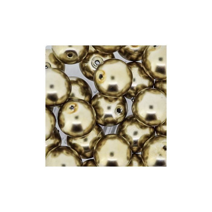 Wachs-Glasperle Top Qualität goldbraun 8 mm Lochgröße 0,8 mm 25 St 0785-08934 4016490851288  