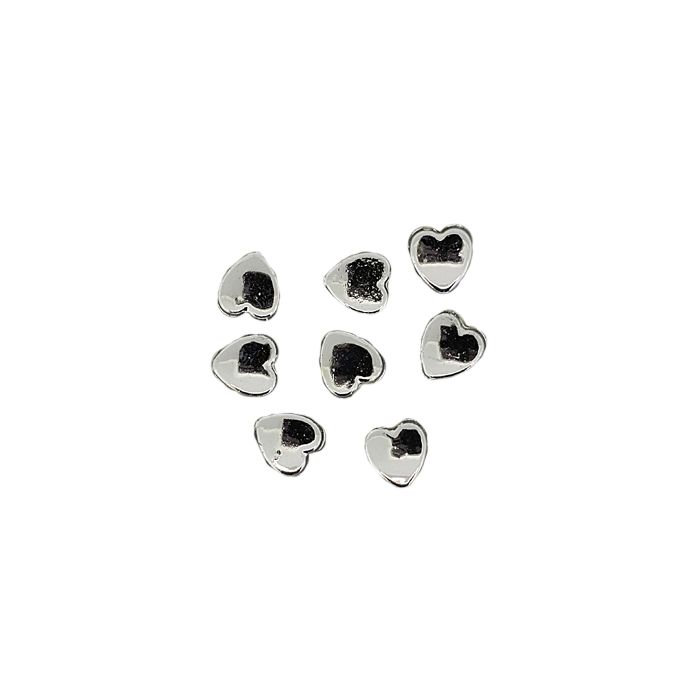 Wachsperle Herz silberfb.metallic 6 mm Lochgröße 0,8 mm 60 St 0808-06914 4016490587682  