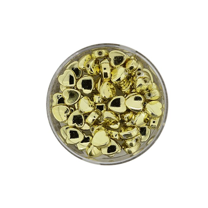 Wachsperle Herz goldfb.metallic 6 mm Lochgröße 0,8 mm 60 St 0808-06934 4016490587651  