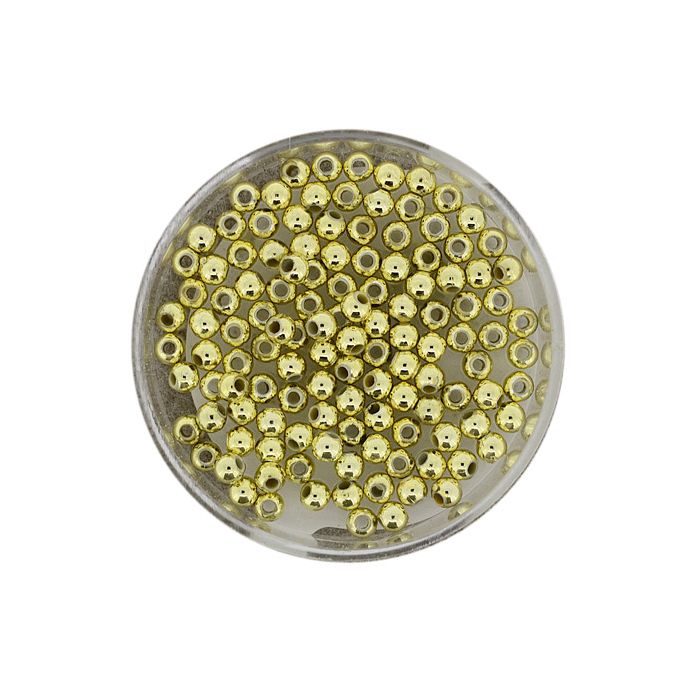 Metallic-Perle goldfb. 3 mm Lochgröße 1 mm 125 St 0810-03934 4016490444152  