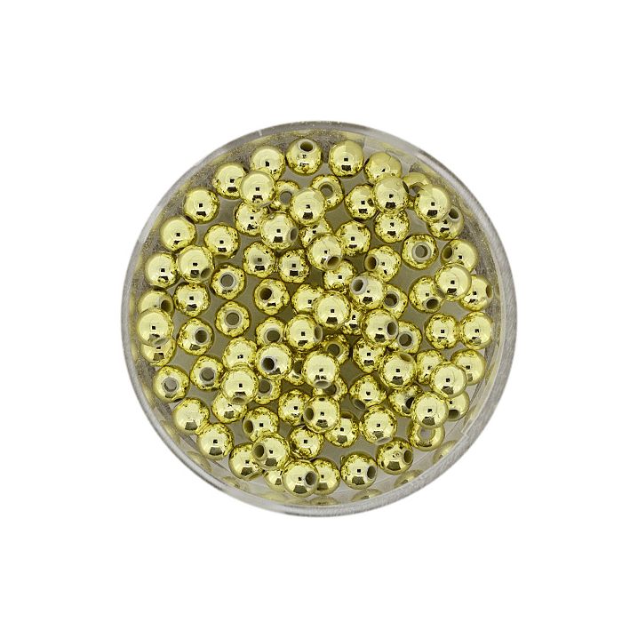 Metallic-Perle goldfb. 4 mm Lochgröße 1 mm 80 St 0810-04934 4016490444114  