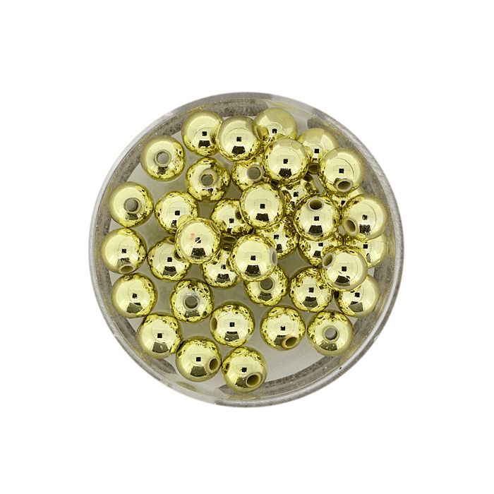 Metallic-Perle goldfb. 6 mm Lochgröße 1,2 mm