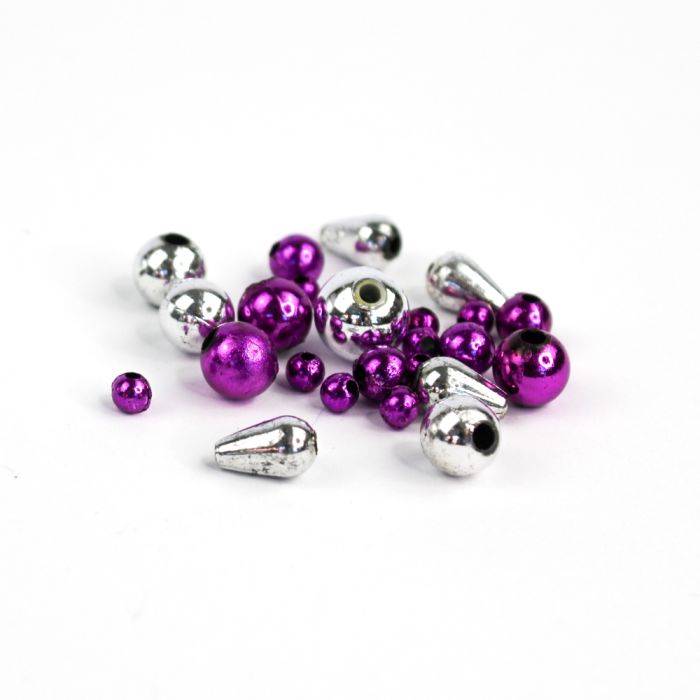 Metallic-Perle lila silberfb. mix 1 Box = ca.62gr 0811-161 4016490455295  