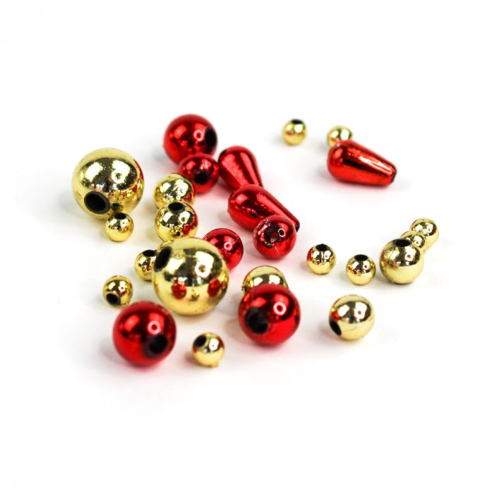 Metallic-Perle rot goldfb. mix 1 Box = ca. 62gr, Bild 3 von 3