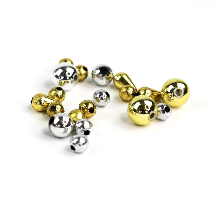 Metallic-Perle goldfb.-silberfb. mix 1 Box = ca. 62gr, Bild 3 von 3
