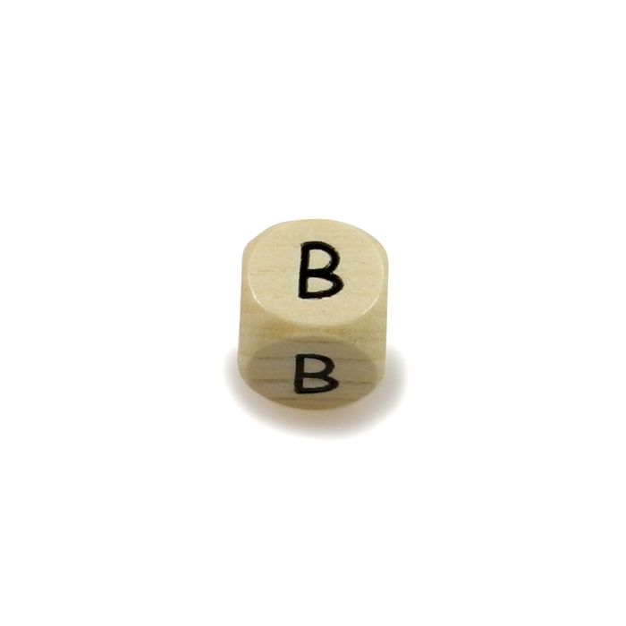 Holzbuchstaben Würfel B natur 10x10 mm Lochgröße 3 mm 1 St