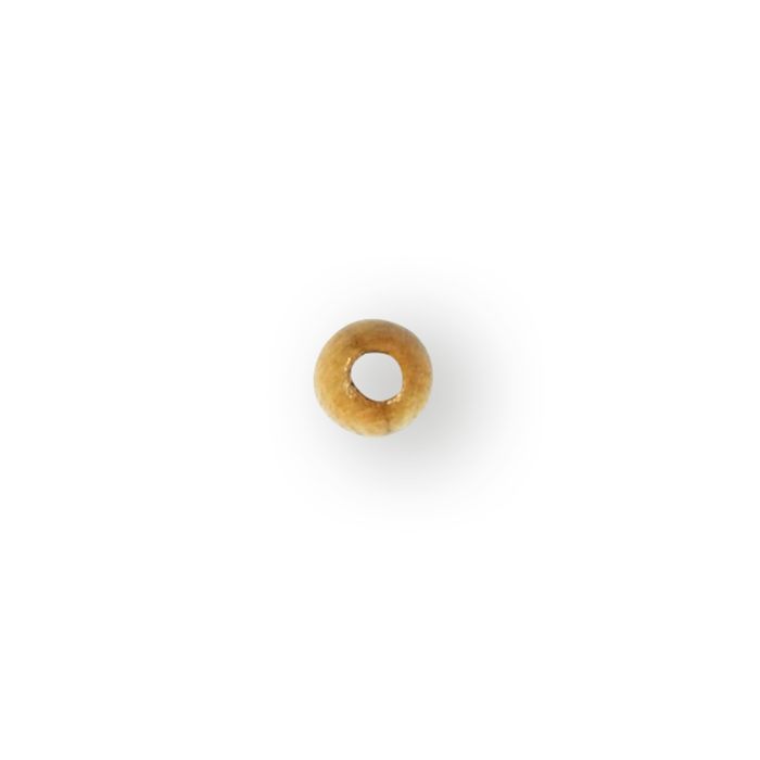 Holzperle rund natur 4 mm Lochgröße 1,8 mm