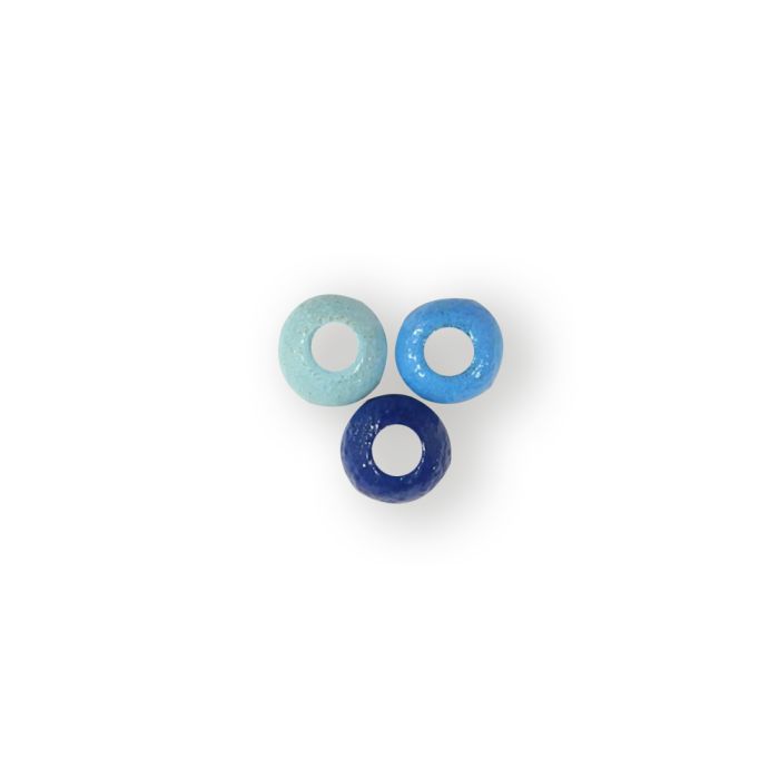 Holzperle rund blau-ton 4 mm Lochgröße 1,8 mm 0850-04545 4016490581017  
