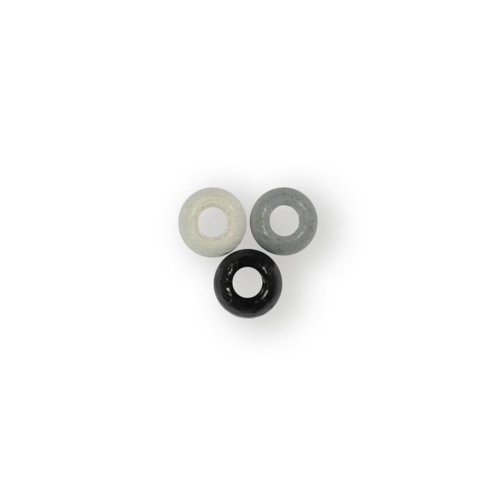 Holzperle rund grau-ton 4 mm Lochgröße 1,8 mm 0850-04585 4016490581093  