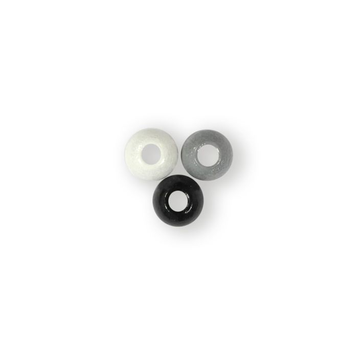 Holzperle rund grau-ton 6 mm Lochgröße 2 mm 0850-06585 4016490581253  