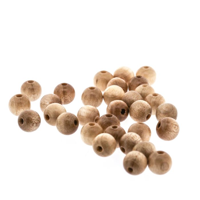 Holzperle rund natur 8 mm Lochgröße 2,2 mm 90 St 0850-08005 4016490041764  