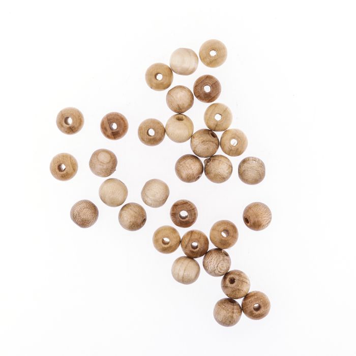 Holzperle rund natur 8 mm Lochgröße 2,2 mm 90 St 0850-08005 4016490041764  