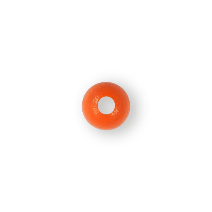 Holzperle rund orange 8 mm Lochgröße 2,2 mm