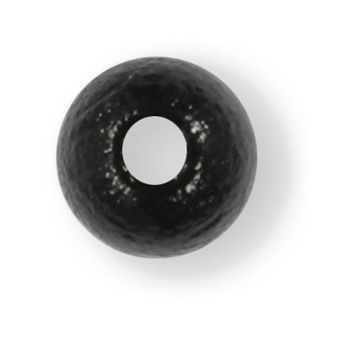 Holzperlen rund 8 mm Schwarz – 90 Stück
