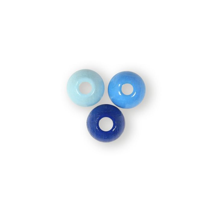 Holzperle rund blau-ton 8 mm Lochgröße 2,2 mm 0850-08545 4016490581338  