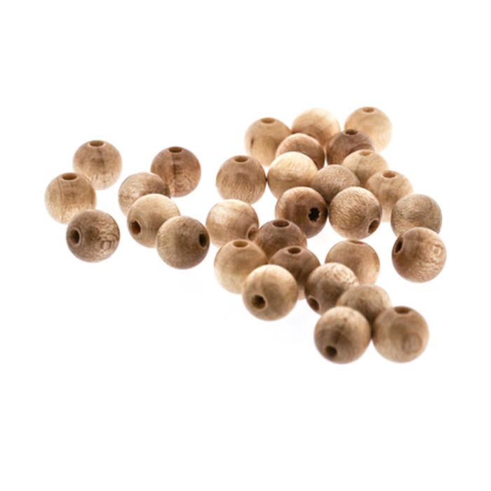 Holzperlen rund 10 mm Natur – 60 Stück, Bild 3 von 4