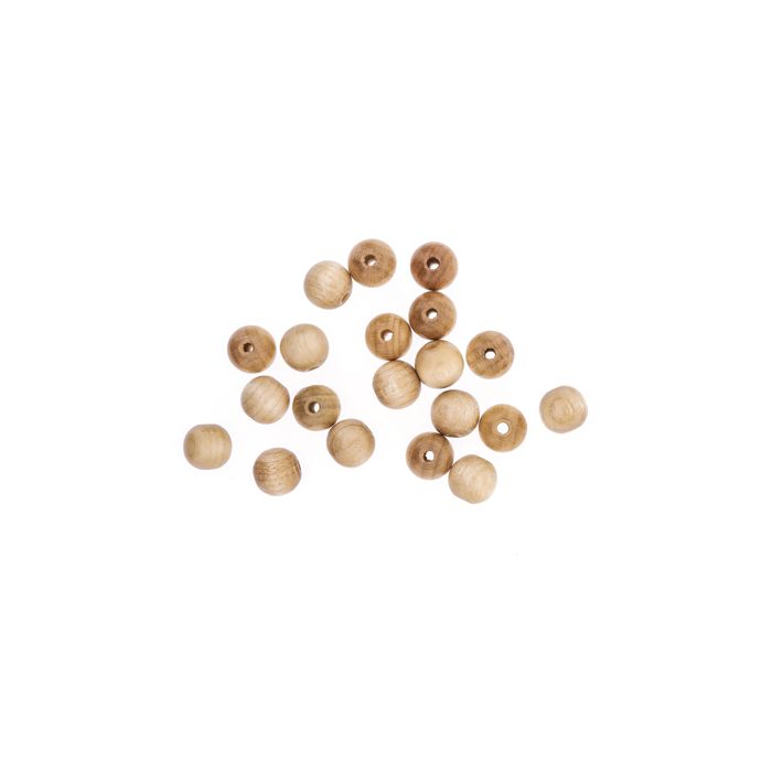 Holzperlen rund 10 mm Natur – 60 Stück, Bild 2 von 4